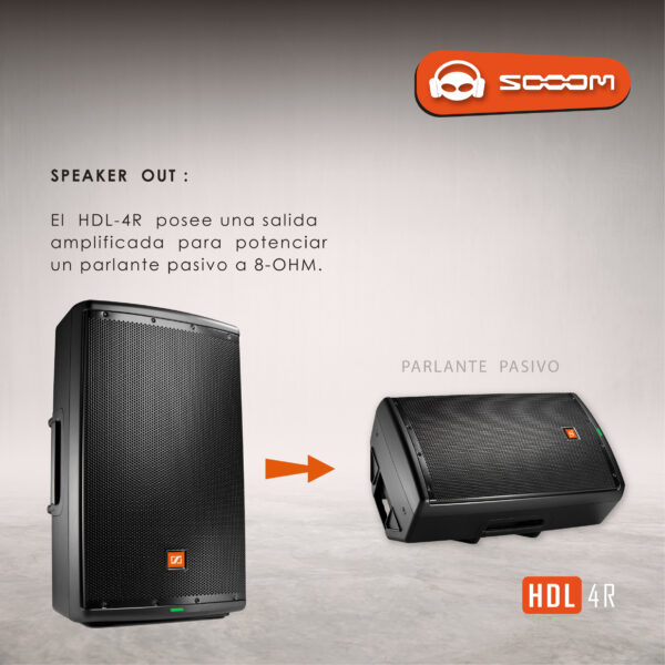 HDL-4R Parlante Recargable de 15” + 2 Micrófonos - Imagen 4