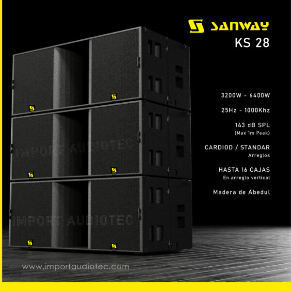 KS 28 Sanway Subwoofer Amplificado - Imagen 4